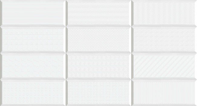 Плитка настенная 20х40 chance белый