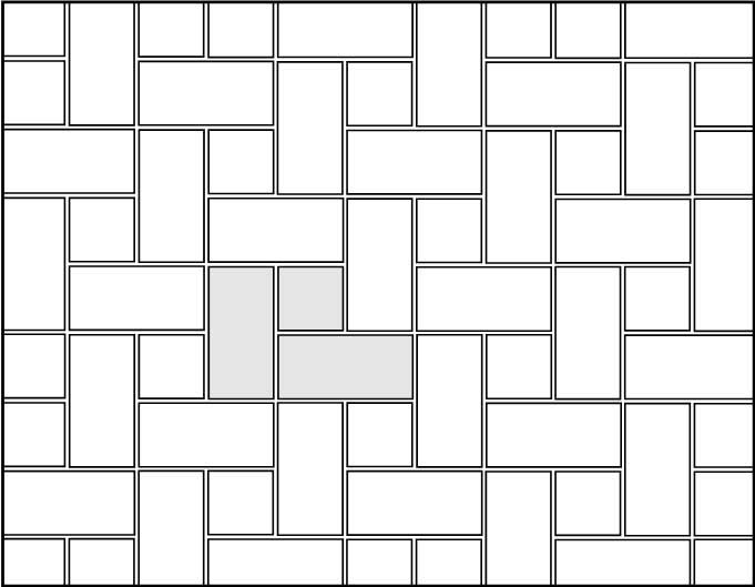 Раскладка прямоугольной плитки