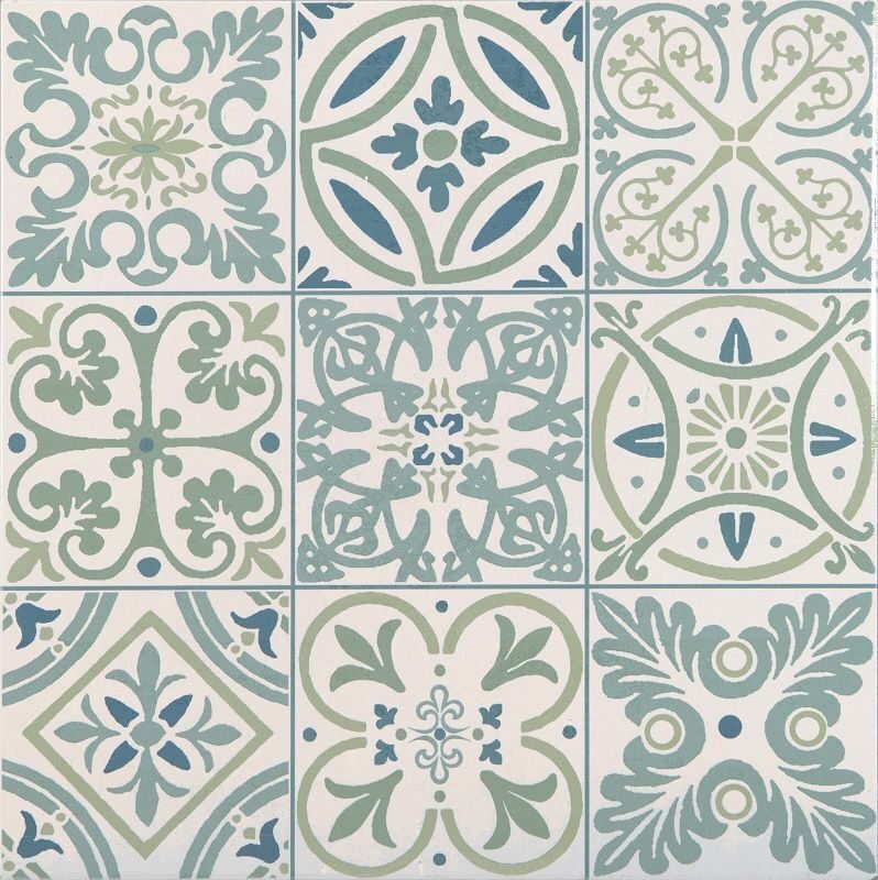 Плитка Церсанит майолика голубой mas041