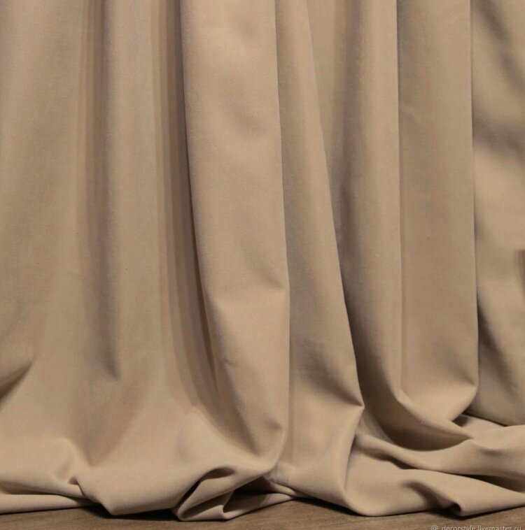Шторы канвас капучино