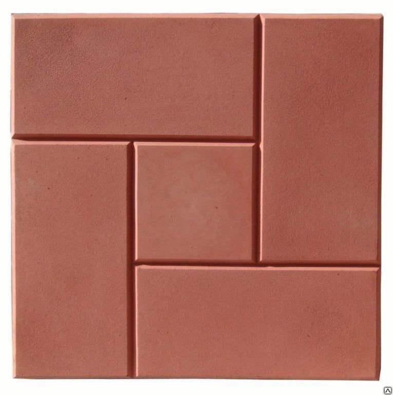 Плитка тротуарная Калифорния 300х300х30 красная
