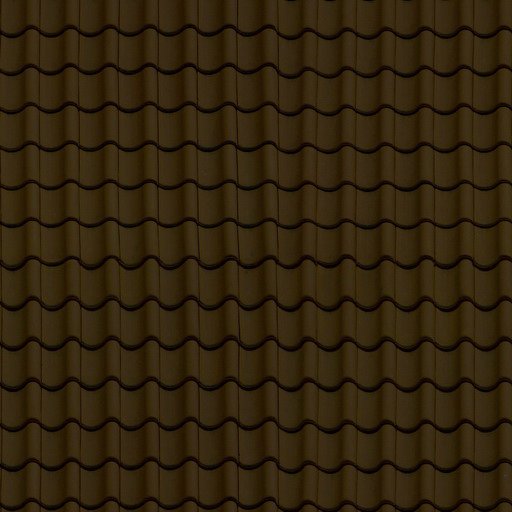 Металлическая черепица коричневая