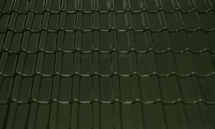 Темно зеленая черепица