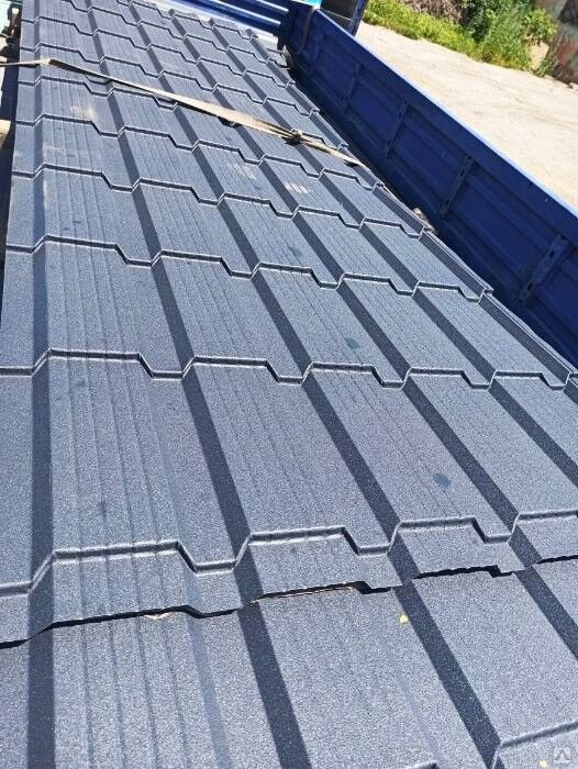 Металлочерепица Каскад серый графит 7024