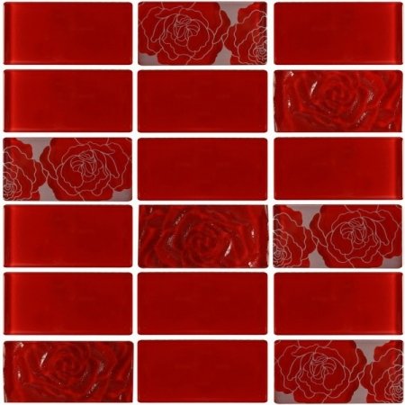 Красная плитка для ванной