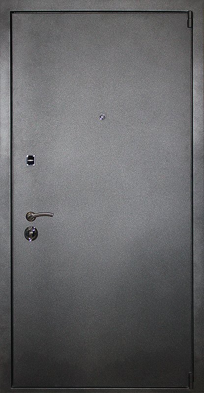 Входная дверь внешняя черный муар внутренняя светло серая