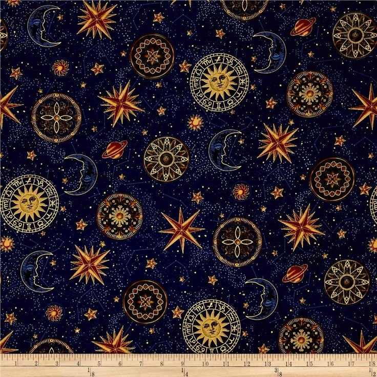 Ткань с принтом звезды