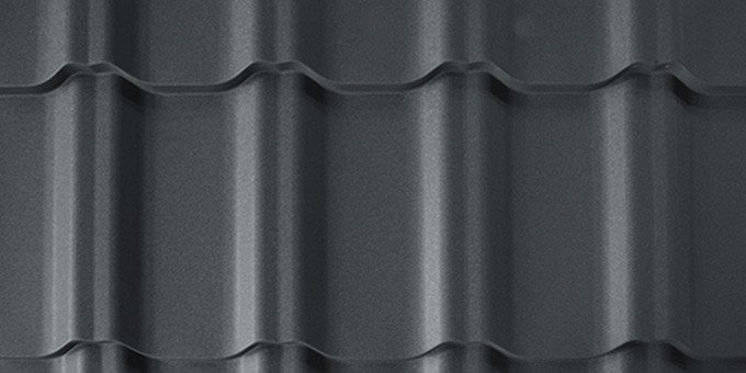 Металлочерепица антрацит RAL 7016