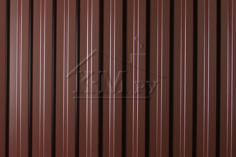 Профнастил МП-21 RAL 8017 (шоколад) текстура