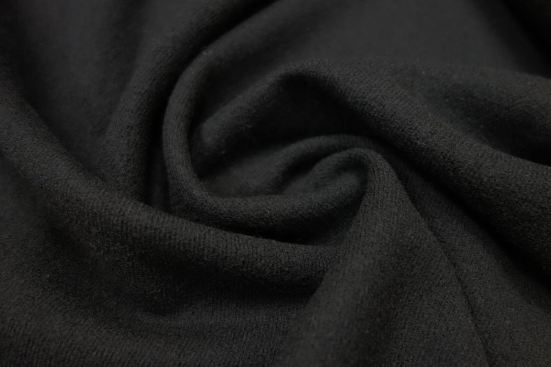 Черная пальтовая ткань