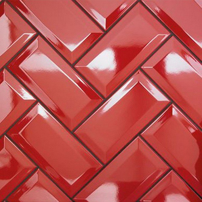 Плитка кабанчик красная