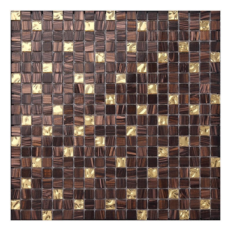 Плитка мозаика Золотая коричневая