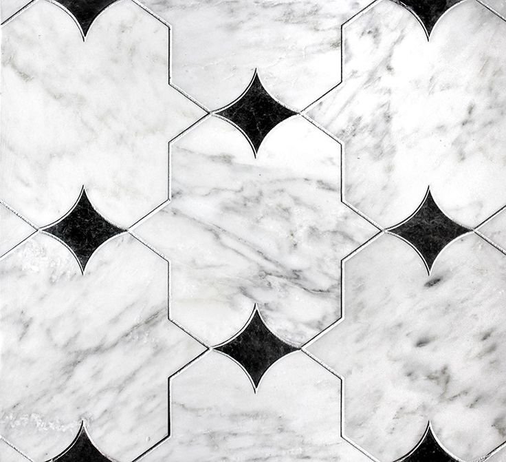 Плитка с черно белым орнаментом