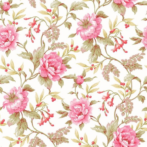 Обои с цветочным узором