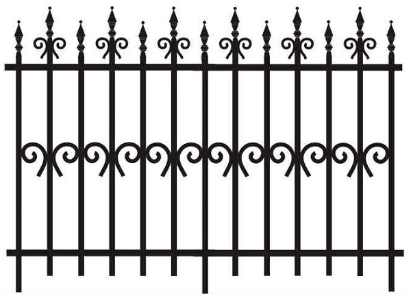 Текстура кованного забора