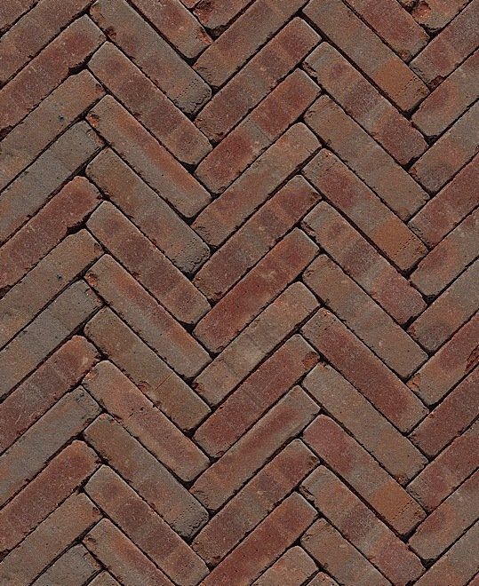 Клинкерный кирпич елочкой