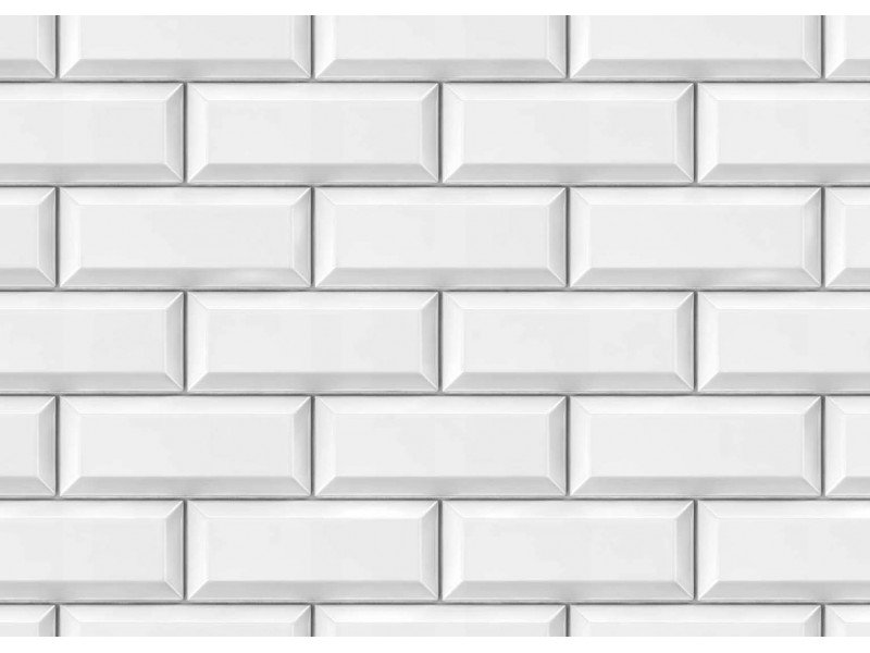 Плитка кирпичик белая