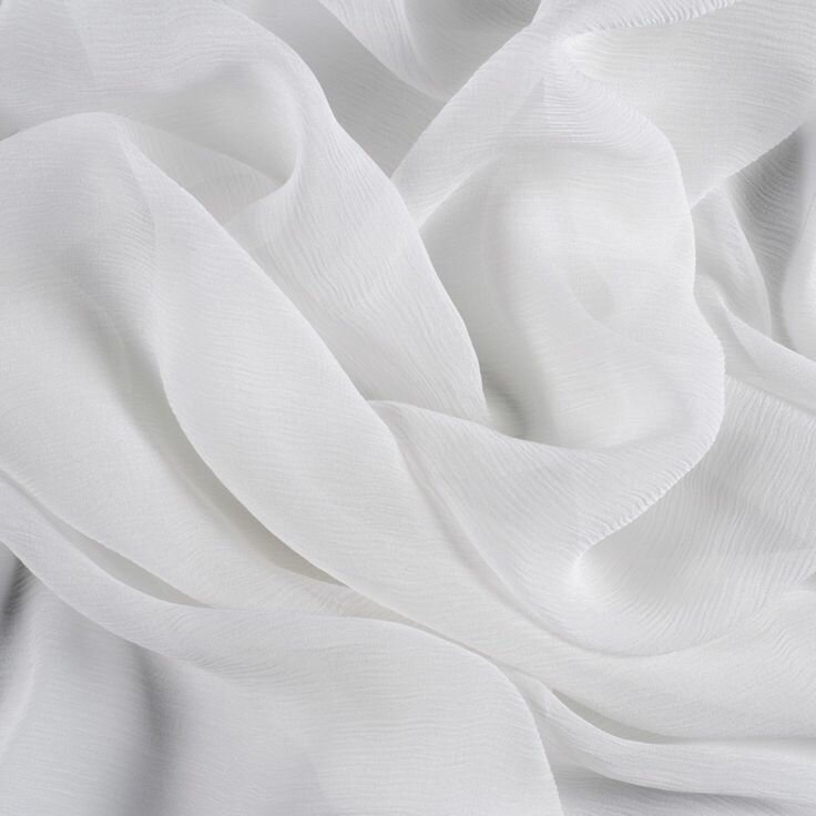 Ткань шифон белый