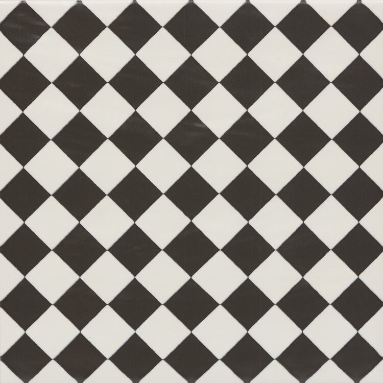 Плитка напольная черно белая геометрия