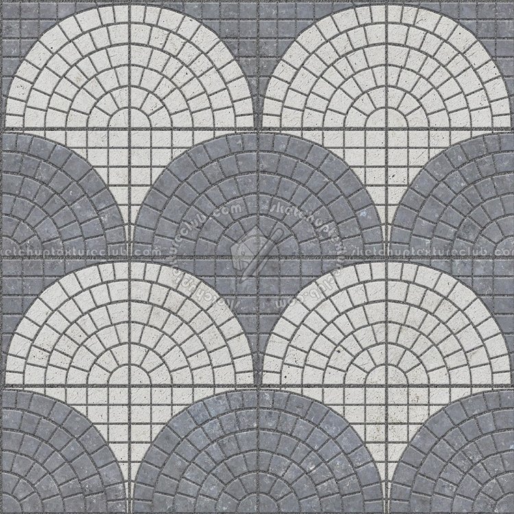 Брусчатка веером