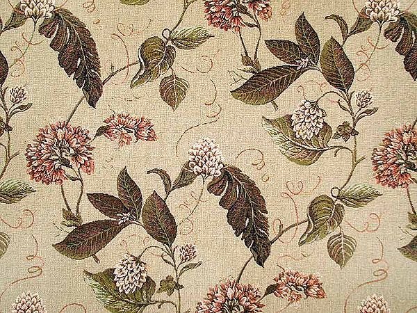 Ткань гобелен цветы