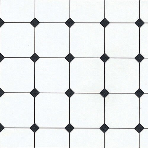 Кер. Мозаика Octagon big White/Black Matt (gtpl61466/cla006) 300х300х6