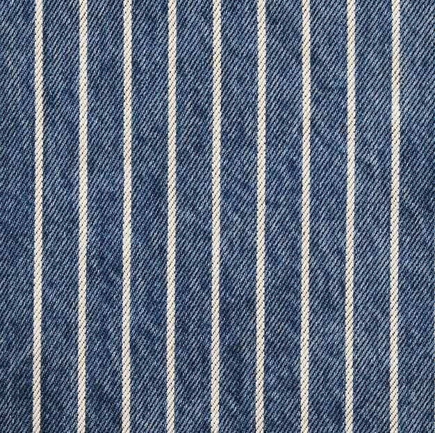 Джинсовая синяя ткань в полоску
