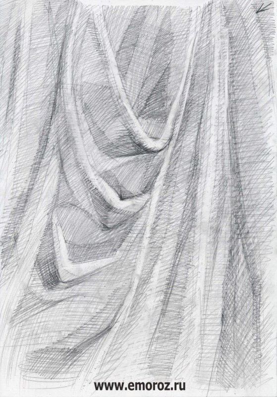 Драпировка карандашом