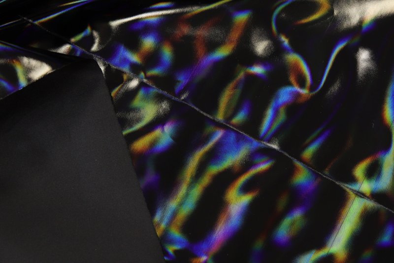 Ткань черная голография