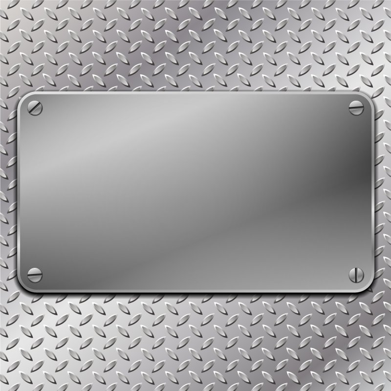 Металлическая табличка с заклепками