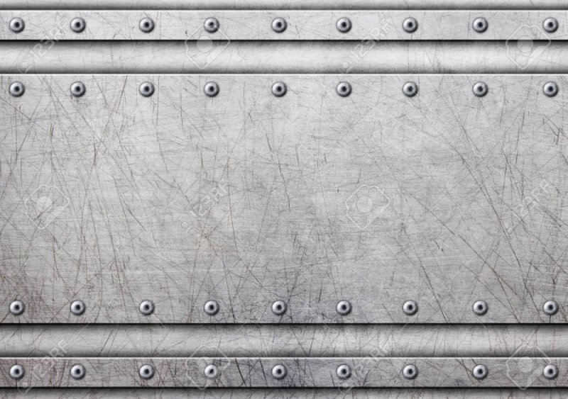 Стальной лист с заклепками