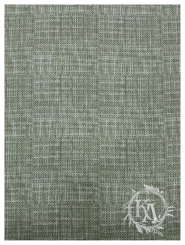 Мебельная ткань рогожка зеленая