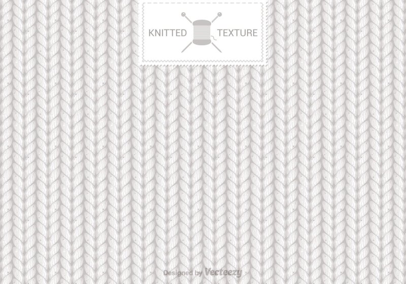 Белое вязаное полотно