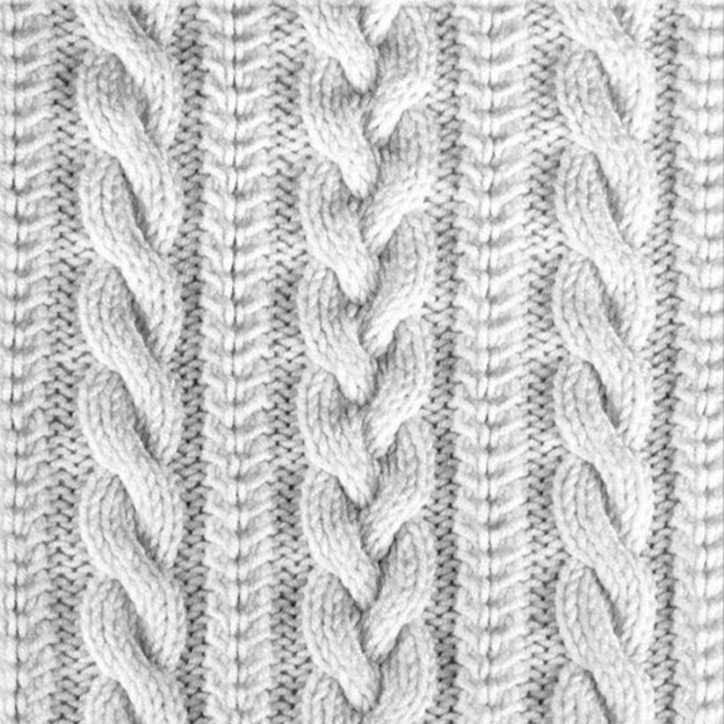 Белое вязаное полотно