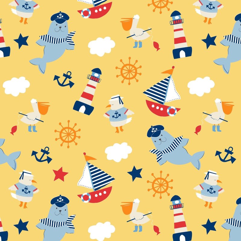 Ткань с детским принтом