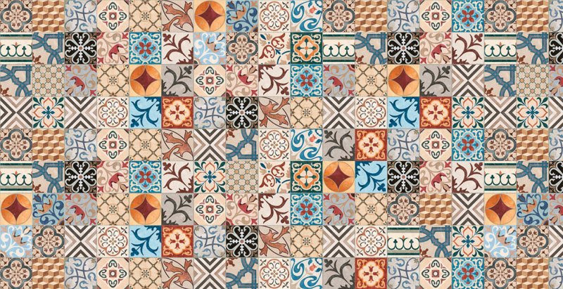 Напольная плитка пэчворк 20×20