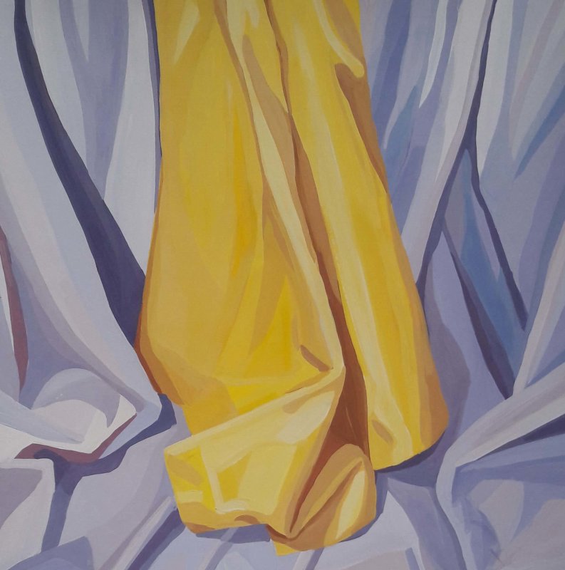 Этюд складок ткани (гризайль)