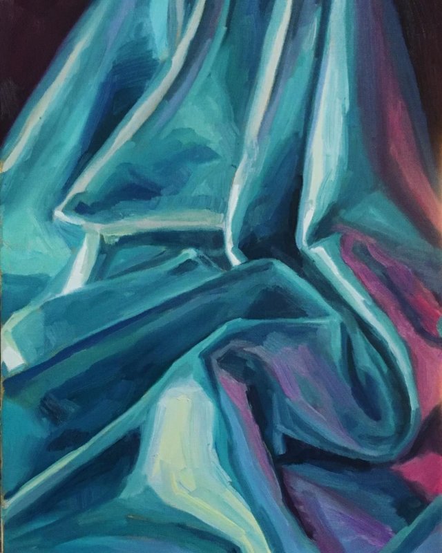 Академическая живопись акварель драпировка