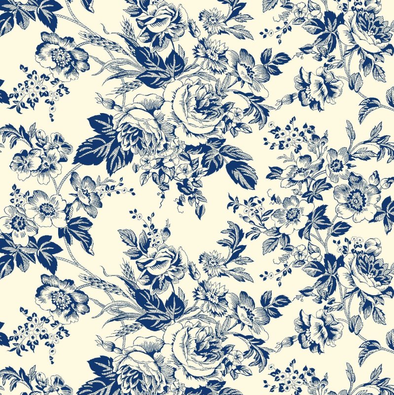 Цветочный узор на ткани