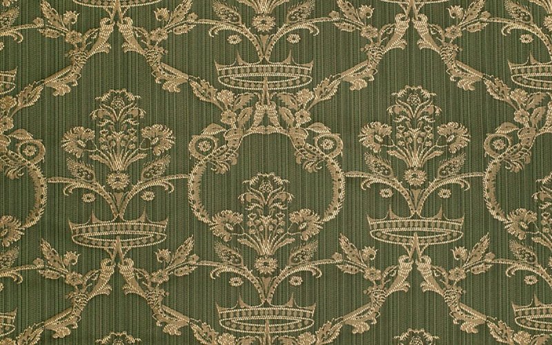 Обои зеленые с золотом для стен