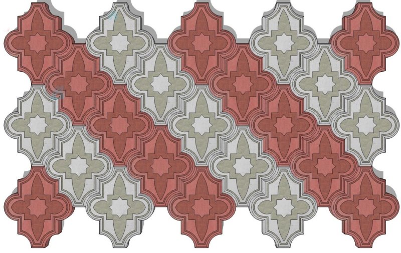 Брусчатка "Клевер шагрень"