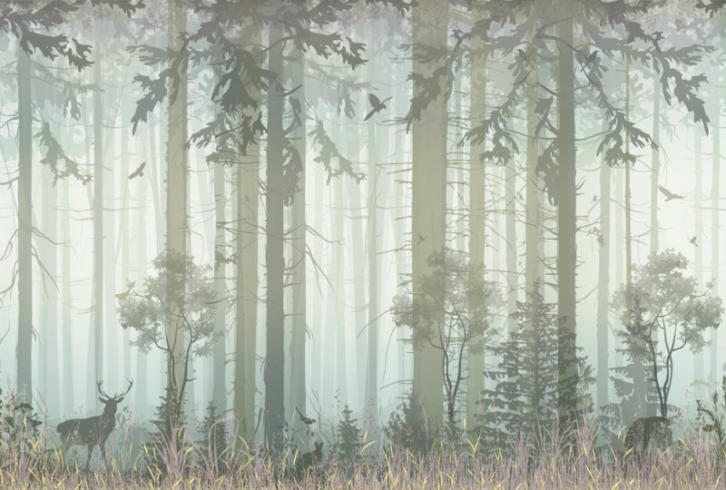 Фрески с изображением леса