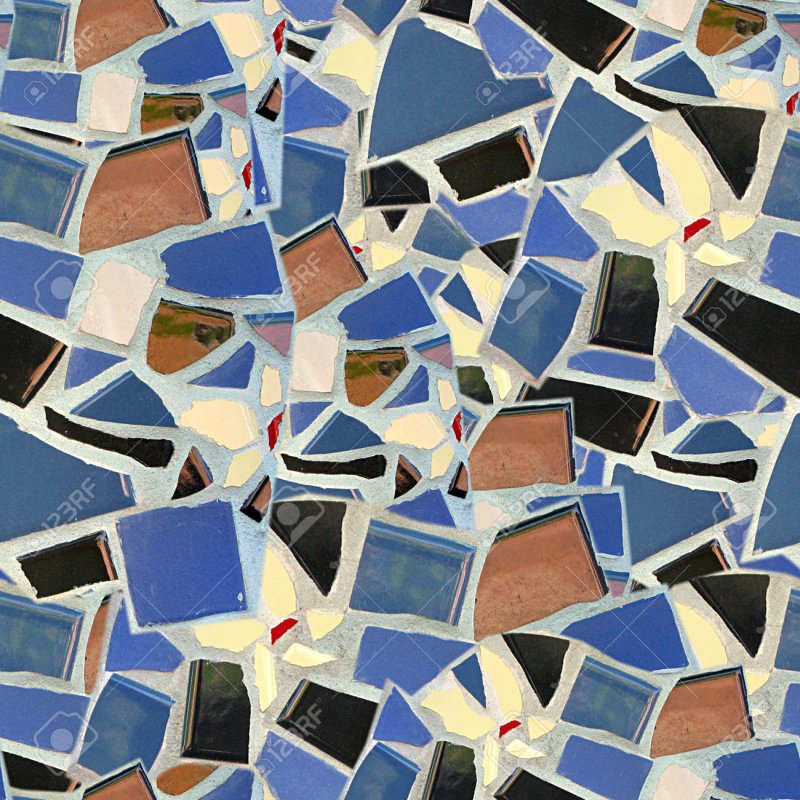 Мозаика из битой плитки текстура