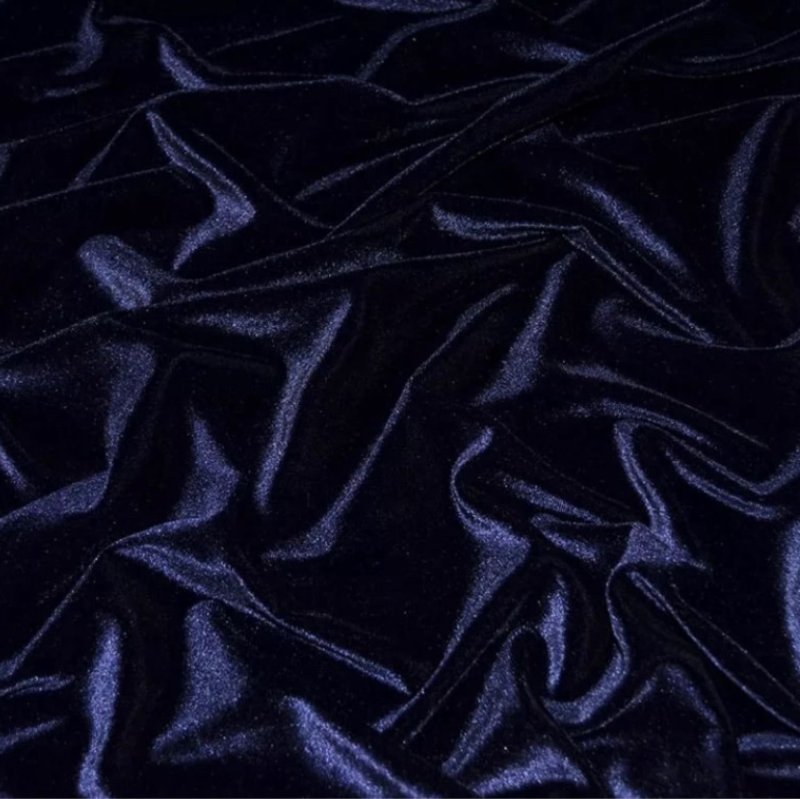 Темно синяя бархатная ткань