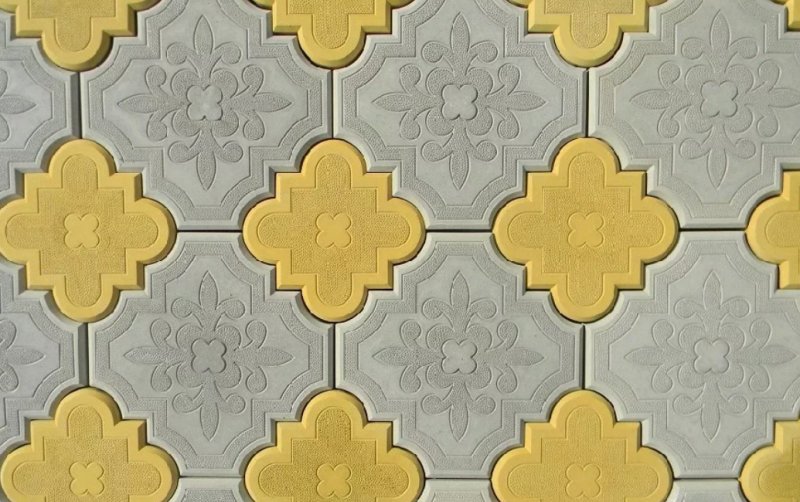 Тротуарная плитка Клевер Краковский желтый