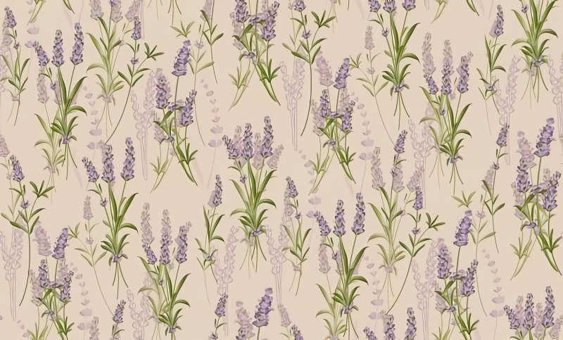 Обои с лавандой для спальни