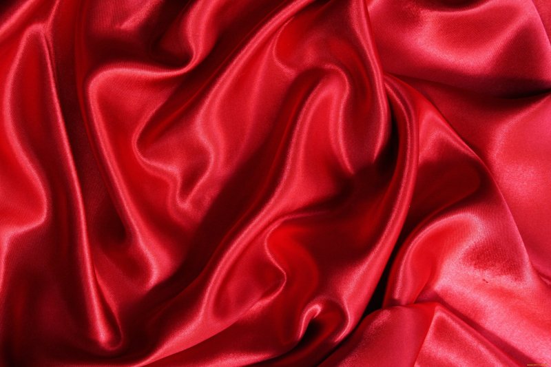 Красная ткань шелк