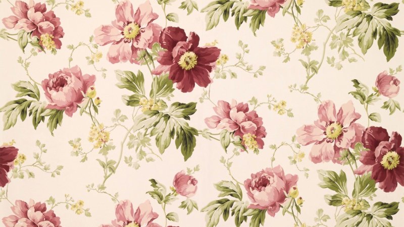 Обои в цветочек