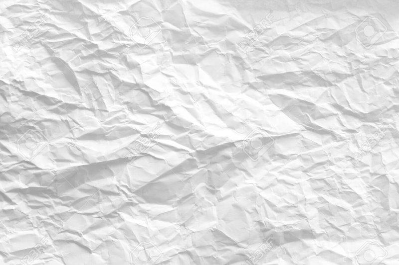 Белая мятая бумага