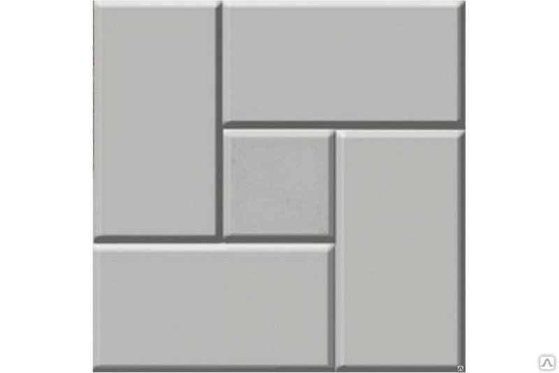 Тротуарная плитка Калифорния гладкая 300*300*30 (11шт/1м2), цвет серый